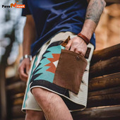 Muške američke vintage kratke hlače Ležerne pletene košarkaške kašmir Hawaii Beach Sport za trčanje Hip Hop Street Color Block kratke hlače