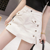új nyári Divat alkalmi molett pamut fiatal női lányok Farmer rövidnadrág szoknya