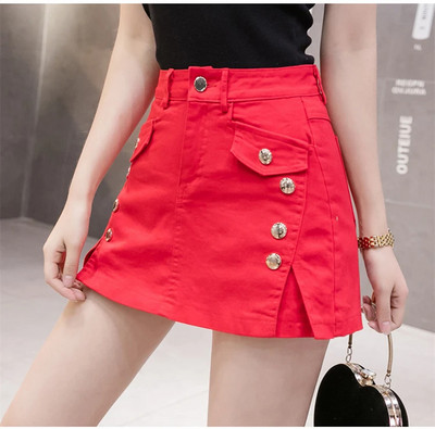 új nyári Divat alkalmi molett pamut fiatal női lányok Farmer rövidnadrág szoknya