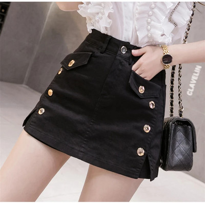 új nyári Divat alkalmi molett pamut fiatal női lányok Farmer rövidnadrág szoknya