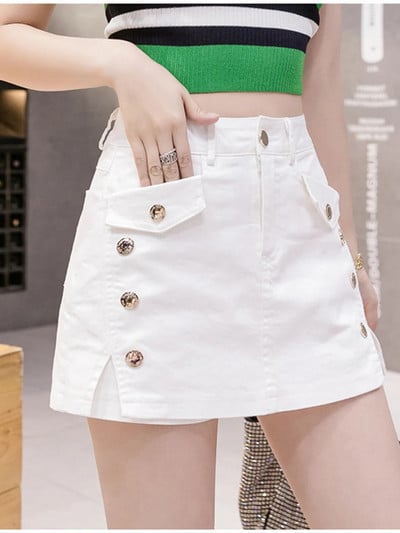 új nyári Divat alkalmi molett pamut fiatal női lányok Farmer rövidnadrág szoknya