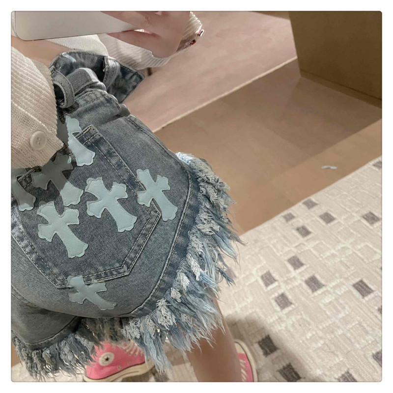 Seksikad kuumad teksapüksid Tutt Raw Edge naiste lühikesed püksid kõrge vöökohaga Teksad Y2K teksapüksid Suvemood Lahedad püksid Tüdrukud Pantalones