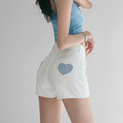 2024. gada vasara Sieviešu džinsa šorti Ielu stila džinsa šorti sievietēm ar augstu vidukli