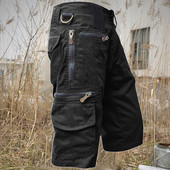 Moderni Vīriešu Šorti Apakšpuses Bikses Vienkrāsains Atvieglinātas Fit Straight Cargo Šorti Plānas