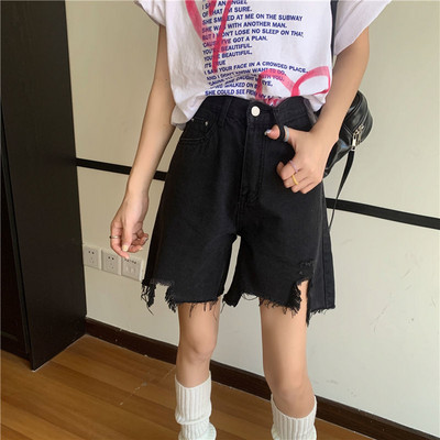 Τζιν σορτς Γυναικεία S-4XL BF Ψηλόμεση Φοιτητική Εφηβική Κάτω Καλοκαίρι Παντός αγώνα Harajuku Απλά Γυναικεία Ρούχα Streetwear Chic Basic