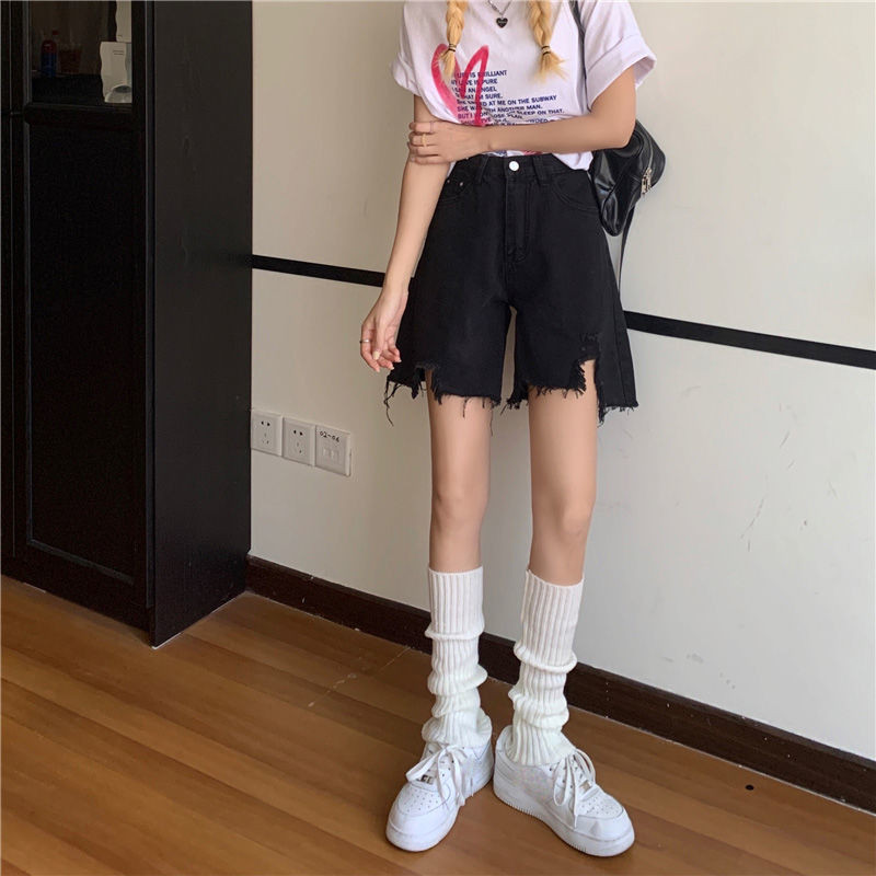 Τζιν σορτς Γυναικεία S-4XL BF Ψηλόμεση Φοιτητική Εφηβική Κάτω Καλοκαίρι Παντός αγώνα Harajuku Απλά Γυναικεία Ρούχα Streetwear Chic Basic
