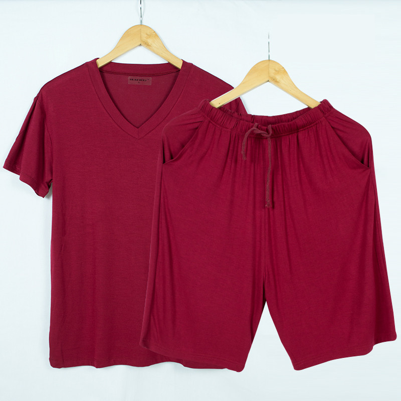 Summer Sleep pidžamu komplekti Naktsveļa Mīksts Modal Sleepwear Liela izmēra 5XL 6XL Lounge Wear īsām piedurknēm Forši miega topi ar šortiem