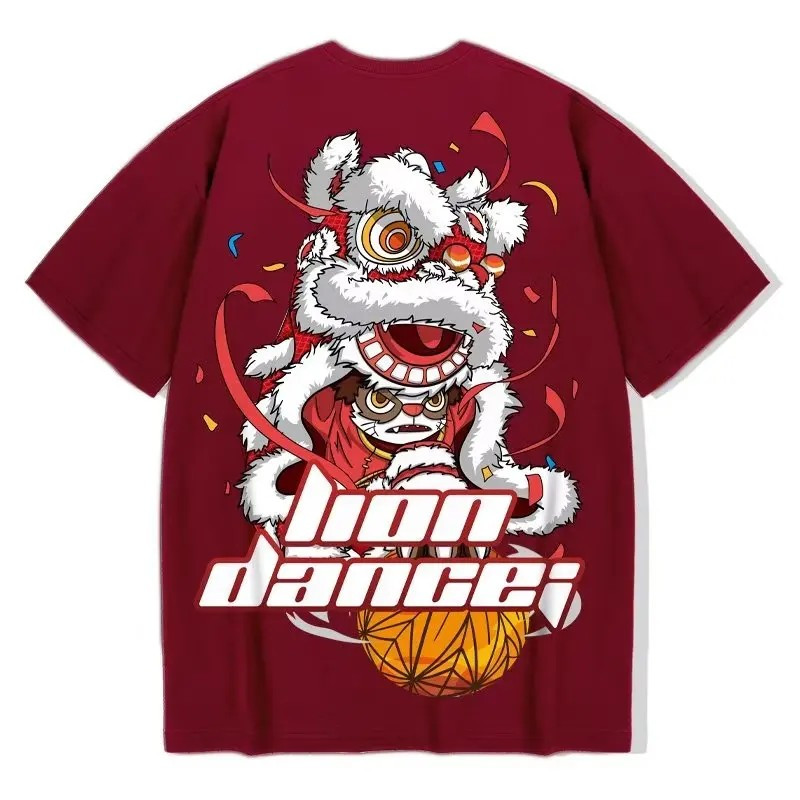 Férfi pamut rövid ujjú póló nyári túlméretes bő és légáteresztő grafikus edzőtermi Wild Streetwear Y2k Harajuku Goth ruhák