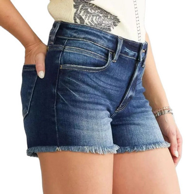 Ljeto 2024. Nove ženske traper kratke hlače s visokim strukom, modne uske, seksi rastezljive traperice s resicama, ležerne uske kratke hlače S-2XL