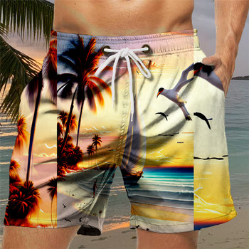Забавни мъжки хавайски шорти за плаж, шорти за сърф, спортни дрехи, ваканционни панталони, шорти за момчета, летни готини дрехи