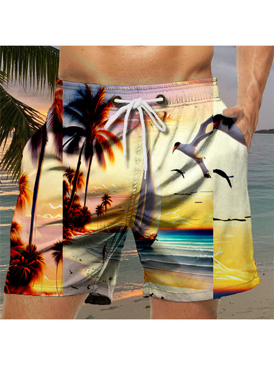 Jautri vīriešu Havaju pludmales šorti, sērfošanas šorti, sporta apģērbs, brīvdienu bikses, zēnu šorti, vasaras stilīgi apģērbi