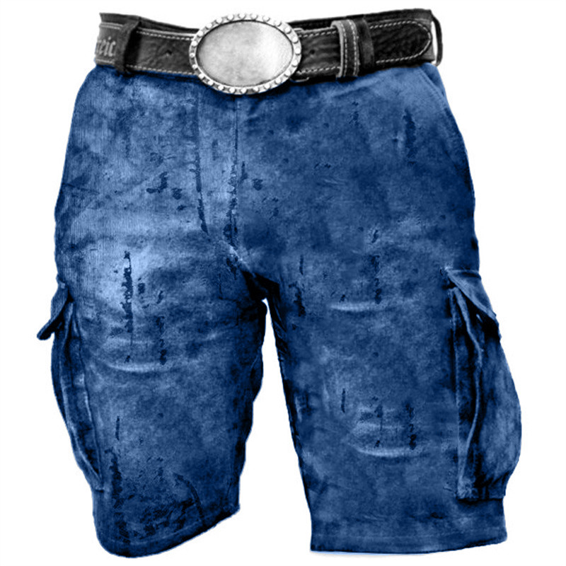2024. gada vīriešu šorti, džinsi, ielu apģērba sānu kabatas, vintage šorti, caurspīdīgi brīvi džinsa šorti, vīriešu vasaras jauns stils