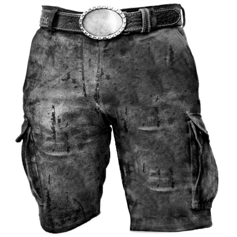 2024. gada vīriešu šorti, džinsi, ielu apģērba sānu kabatas, vintage šorti, caurspīdīgi brīvi džinsa šorti, vīriešu vasaras jauns stils