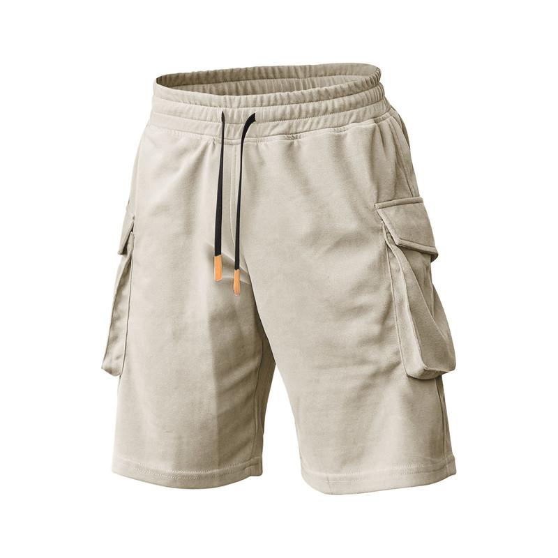 Muške kratke hlače Cargo kratke hlače Ljetne ležerne muške jednobojne Cargo kratke hlače s više džepova, pete hlače široke ležerne kratke hlače