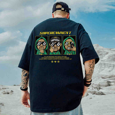 Vīriešu 100% tīras kokvilnas ikdienas T-krekls ar īsām piedurknēm vasaras lielizmēra elpojošs gotisks estētisks tops, Y2k dūriens Harajuku apģērbs