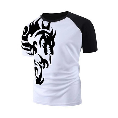 Tīģera T-krekls Modes 3d Vīriešu Īsās Piedurknes Street Ikdienas Sporta Topi Liela izmēra O kakla Pulovers Krekls Vasaras Retro Vīriešu Apģērbs
