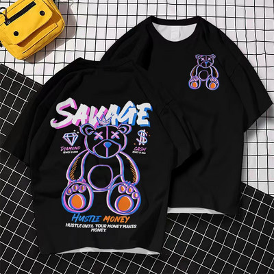 Jednostavna muška majica kratkih rukava s 3D printom Prevelika majica kratkih rukava za muškarce Ljetne široke ležerne majice Brzosušeća prozračna muška odjeća Nove majice 2024.