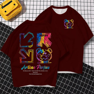 Jednostavna muška majica kratkih rukava s 3D printom Prevelika majica kratkih rukava za muškarce Ljetne široke ležerne majice Brzosušeća prozračna muška odjeća Nove majice 2024.