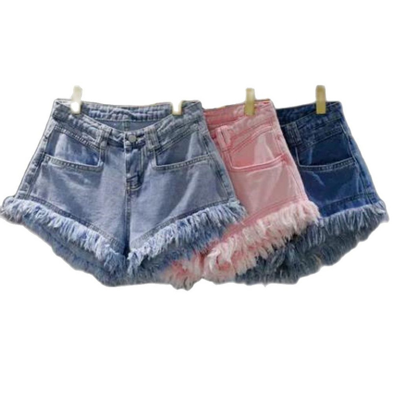 Vasaras sievietes džinsu šorti ar augstu vidukli plēsti džinsi šorti Sexy sieviešu Drop Shipping Īsas bikses Briechcloth Skumties Burrs 5XL