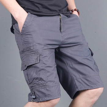 Мъжки карго къси панталони 2023 Армейски камуфлаж Тактически джогинг шорти Мъжки памучни свободни работни ежедневни къси панталони Плюс размер 4XL