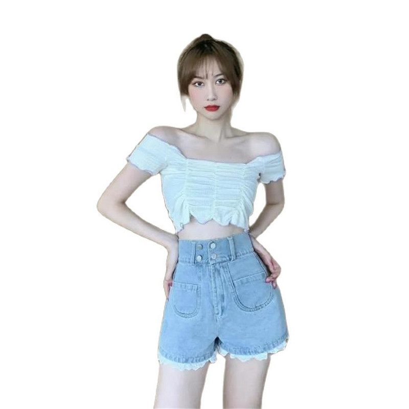 Ljetne poderane traperice, kratke femme ležerne donjice s dijamantnim kićankama visokog struka za žene, traper kratke hlače, ženska odjeća, moda