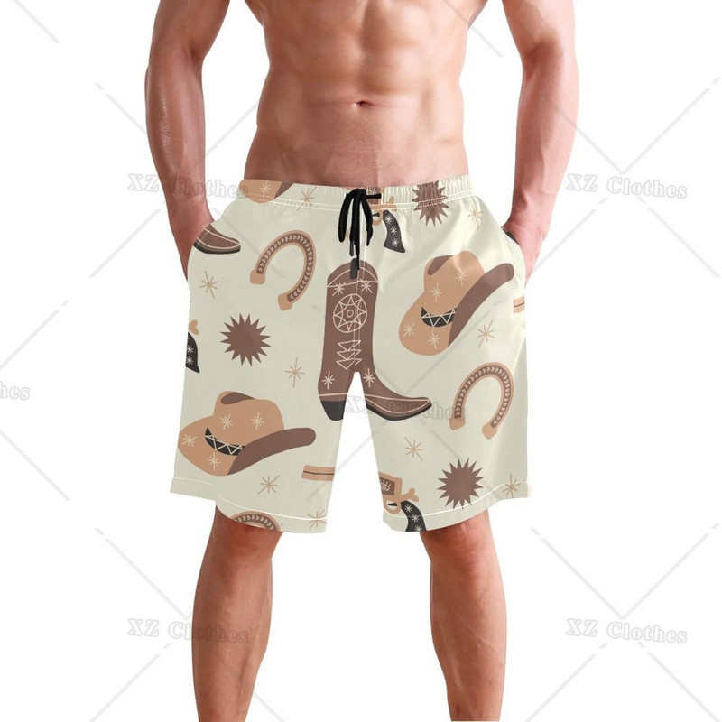 Vīriešu cepure un zābaki, jauni peldbikses, ātri nožūstoši peldšorti ar tīklveida oderi un kabatu svētku ballītei