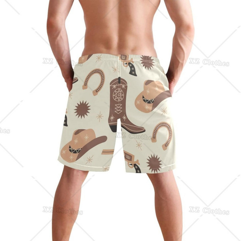 Vīriešu cepure un zābaki, jauni peldbikses, ātri nožūstoši peldšorti ar tīklveida oderi un kabatu svētku ballītei