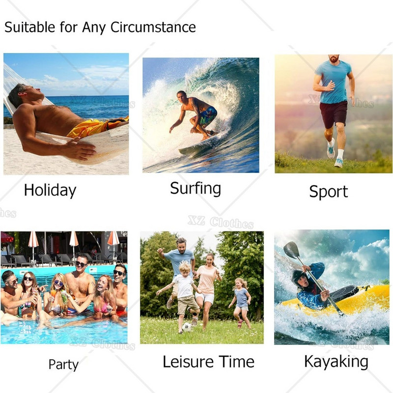 Vīriešu cepure un zābaki, jauni peldbikses, ātri nožūstoši peldšorti ar tīklveida oderi un kabatu svētku ballītei