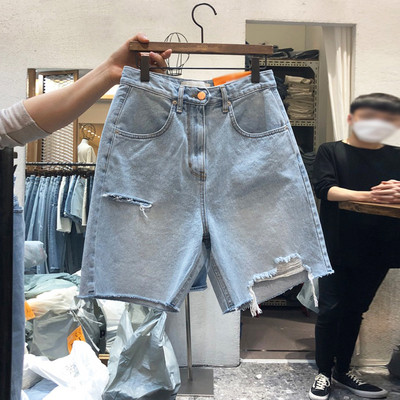 S-5XL Ljetne kratke traper hlače za žene Modne široke kratke hlače s elastičnim strukom 2024. Jednostavne mekane jeans hlače