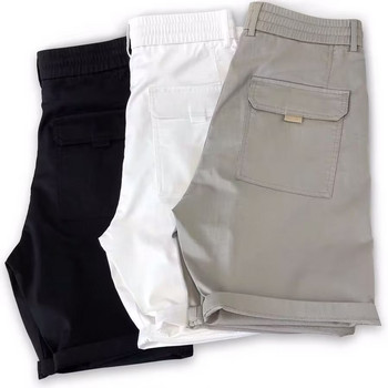 Летни мъжки улични къси панталони Корейска мода Бели плътни къси панталони Harajuku Мъжко облекло Горещи разпродажби Ежедневни спортни панталони 2023 г.