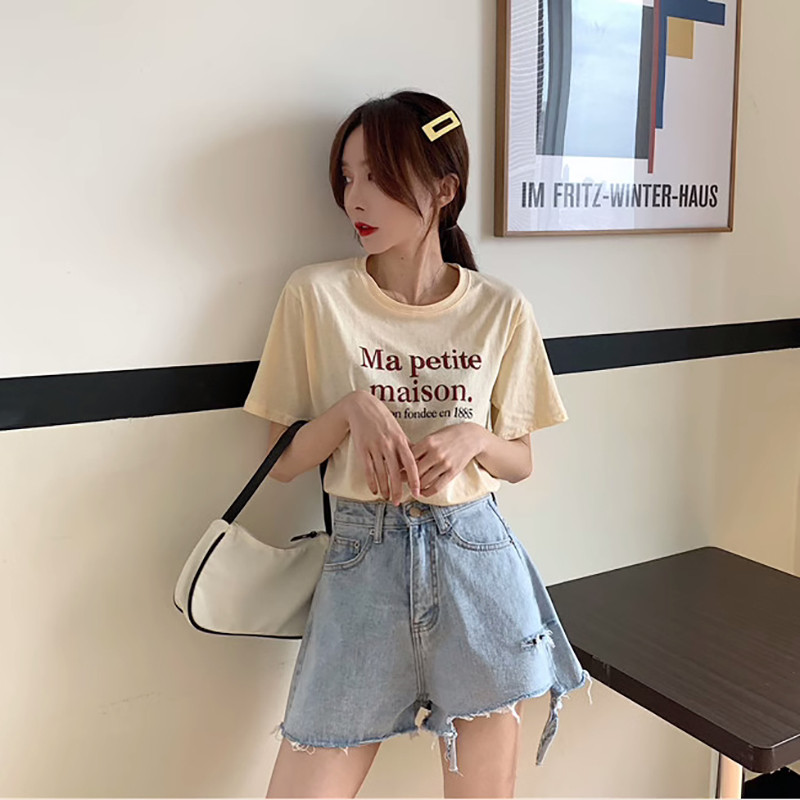 Vasaras moderns, saplēsts džinsa šorti ar neapstrādātu malu, brīvi, lieli, ar augstu vidukļa platu kāju, A-līnijas karstās bikses Streetwear S-5xl