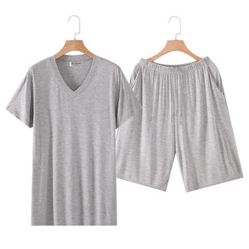 Нови дрехи Летни модални комплекти мъжки пижами с къси ръкави Комплект мъжки пижами Тънка плътна пижама за мъже Спално облекло Костюм Домашно облекло