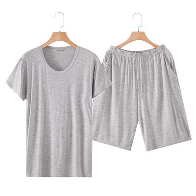 Νεωτεριστικά Ρούχα Summer Modal Ανδρικά Σετ κοντομάνικα Πιτζάμες Ανδρικά Σετ Πυτζάμες Μασίφ Λεπτή Πυτζάμα Ανδρικά Πυτζάμες Κοστούμι για το σπίτι