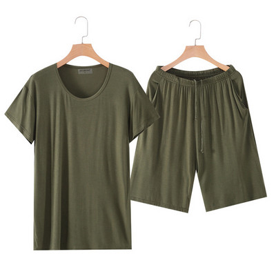 Νεωτεριστικά Ρούχα Summer Modal Ανδρικά Σετ κοντομάνικα Πιτζάμες Ανδρικά Σετ Πυτζάμες Μασίφ Λεπτή Πυτζάμα Ανδρικά Πυτζάμες Κοστούμι για το σπίτι