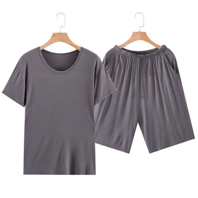 Νεωτεριστικά Ρούχα Summer Modal Ανδρικά Σετ κοντομάνικα Πιτζάμες Ανδρικά Σετ Πυτζάμες Μασίφ Λεπτή Πυτζάμα Ανδρικά Πυτζάμες Κοστούμι για το σπίτι