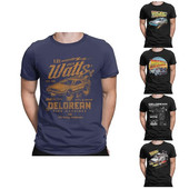 Muška retro majica Povratak u budućnost DeLorean Car Pamučne majice Smiješne majice kratkih rukava s okruglim ovratnikom T-shirt s printom