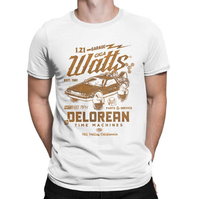 Muška retro majica Povratak u budućnost DeLorean Car Pamučne majice Smiješne majice kratkih rukava s okruglim ovratnikom T-shirt s printom
