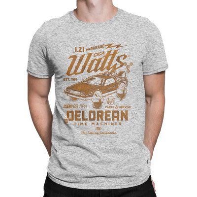 Muška retro majica Povratak u budućnost DeLorean Car Pamučne majice Smiješne majice kratkih rukava s okruglim ovratnikom T-shirt s printom