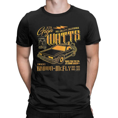 Muška retro majica Povratak u budućnost DeLorean Car Pamučne majice Smiješne majice kratkih rukava s okruglim ovratnikom T-shirt s printom