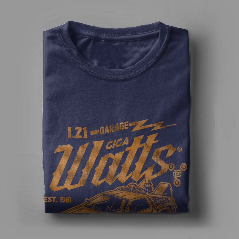 Muška retro majica Povratak u budućnost DeLorean Car Pamučne majice Smiješne majice kratkih rukava s okruglim ovratnikom T-shirt s printom