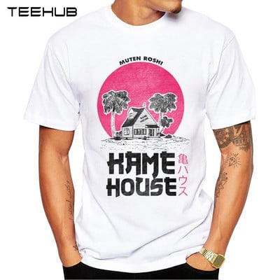 TEEHUB Kame House Print T-krekls Modes Foršs O-veida kakla izgriezums Hattori Hanzo vīriešu T krekls īsām piedurknēm ikdienas vīriešu apģērbi