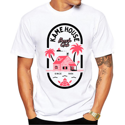 TEEHUB Kame House Print T-krekls Modes Foršs O-veida kakla izgriezums Hattori Hanzo vīriešu T krekls īsām piedurknēm ikdienas vīriešu apģērbi