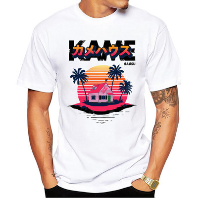 TEEHUB Kame House Print T-krekls Modes Foršs O-veida kakla izgriezums Hattori Hanzo vīriešu T krekls īsām piedurknēm ikdienas vīriešu apģērbi