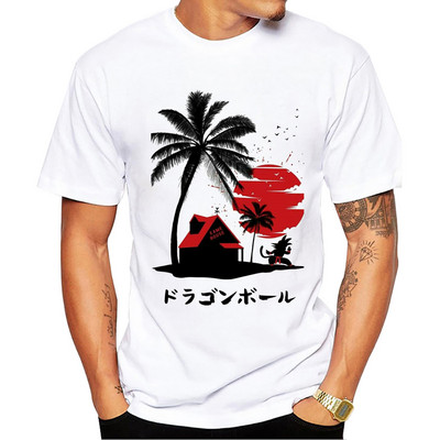 TEEHUB Kame House Print T-krekls Modes Foršs O-veida kakla izgriezums Hattori Hanzo vīriešu T krekls īsām piedurknēm ikdienas vīriešu apģērbi