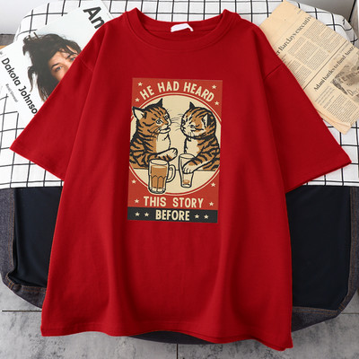 Cute Cat Dzert Alus Druka Vīriešu Tkrekli Radošums Kvalitatīvs T-krekls Liela izmēra S-Xxxl Tkrekls Iela ērts vīriešu īsās piedurknes