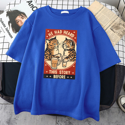 Cute Cat Dzert Alus Druka Vīriešu Tkrekli Radošums Kvalitatīvs T-krekls Liela izmēra S-Xxxl Tkrekls Iela ērts vīriešu īsās piedurknes