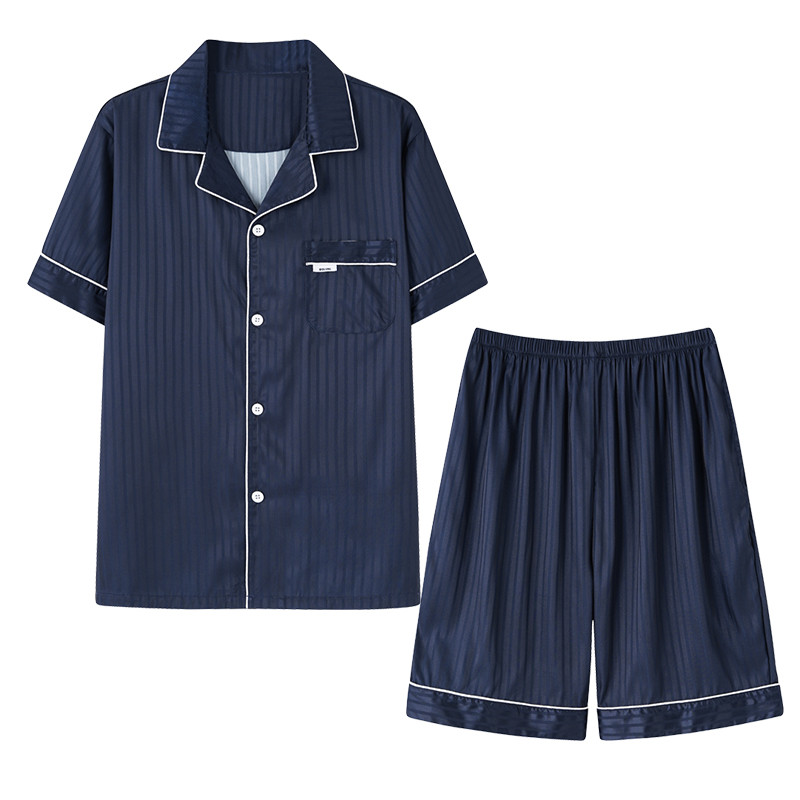 Pijamas Hombre Big Yards 4XL pidžamas vīriešiem īsām piedurknēm bikses pidžamas vīriešu zīda satīna ķīniešu pidžamas vīriešu ikdienas mājas uzvalks