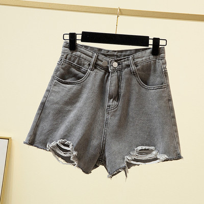 Izplēsti džinsu šorti sievietēm Ulzzang S-4XL Sexy Lady Vasaras platas kājas Baggy Vispārpiemērots Streetwear Vintage Youth Chic Simple