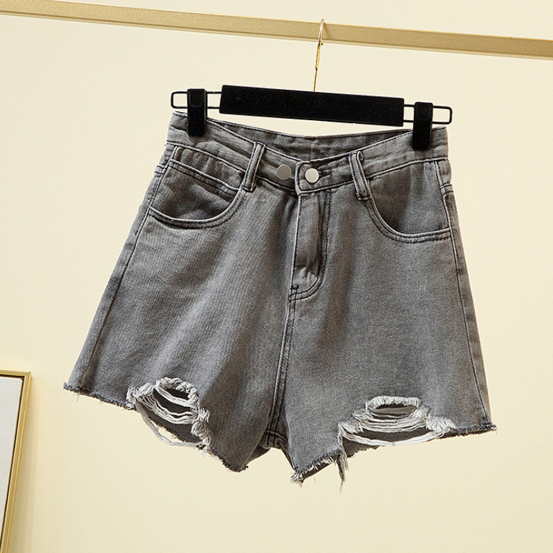 Izplēsti džinsu šorti sievietēm Ulzzang S-4XL Sexy Lady Vasaras platas kājas Baggy Vispārpiemērots Streetwear Vintage Youth Chic Simple