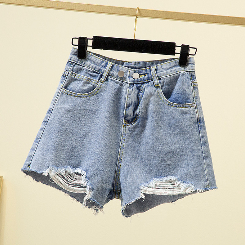 Izplēsti džinsu šorti sievietēm Ulzzang S-4XL Sexy Lady Vasaras platas kājas Baggy Vispārpiemērots Streetwear Vintage Youth Chic Simple